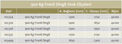 900 Kg Frenli Torsiyon Dingil - Schlegl