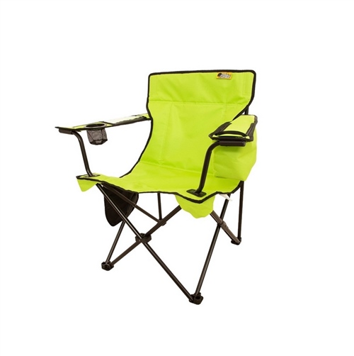 Kamp Sandalyesi - Katlanabilen - Buzluk bölmeli ve Cep Telefon Cepli - Fıstık Yeşili