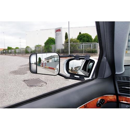 Karavan Yan İlave Geniş Görüş Aynası - Düz ve Konveks Lensli - Tek