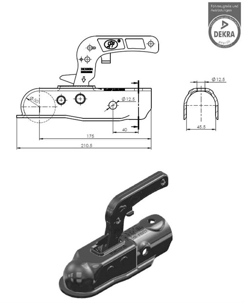 Römork & Karavan Kaplin - 1700 Kg - Yuvarlak 45 mm Bağlantı