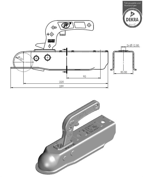 Römork & Karavan Kaplin - 750 Kg - Dörtköşe 50 mm Bağlantı
