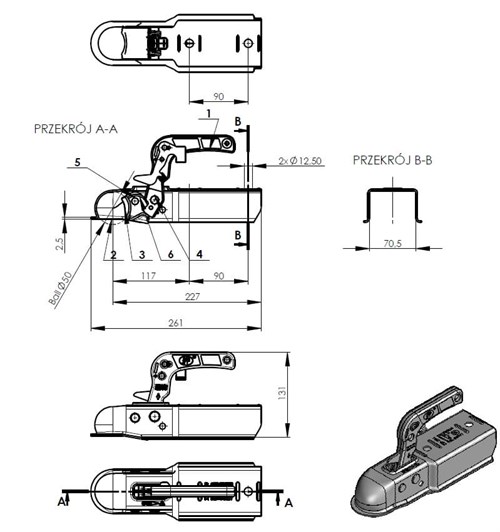 Römork & Karavan Kaplin - 750 Kg - Dörtköşe 70 mm Bağlantı